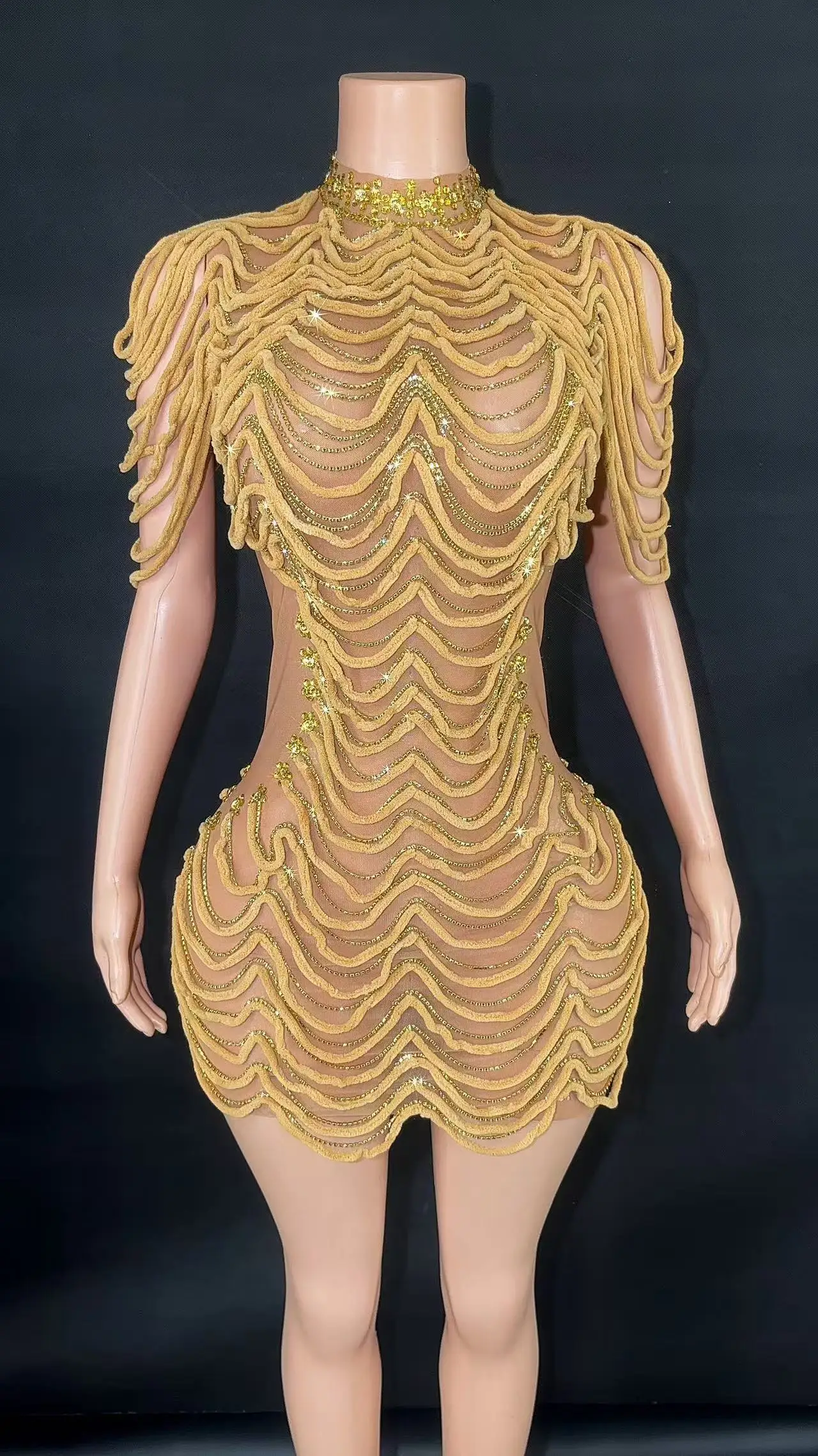 Вечеринка для шоу девушки, роскошный костюм для шоу девушки, роскошный наряд для вечеринки, сексуальный блестящий разноцветный сетчатый костюм без рукавов со стразами
Вечеринка для шоу девушки, роскошный костюм для шоу девушки, роскошный наряд для вечеринки, сексуальный блестящий разноцветный сетчатый костюм без рукавов со стразами