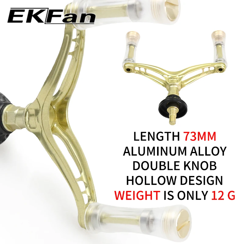 EKFan 73MM Aluminum Alloy Screw in Spinning fishing reel power handle for SHI/DAI 1000-2000 series Acrylic double knob
EKFan 73MM Aluminum Alloy Screw in Spinning fishing reel power handle for SHI/DAI 1000-2000 series Acrylic double knob
