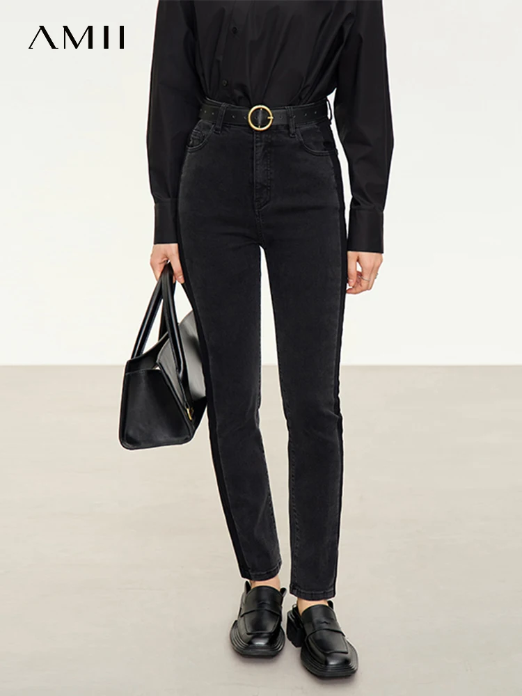 AMII Minimalism Color Match 2023 Jeans for Women Autumn New Slim Ankle-length Commuter Simple Cotton Retro Pencil Pants 12343204
AMII Minimalism Color Match 2023 Jeans for Women Autumn New Slim Ankle-length Commuter Simple Cotton Retro Pencil Pants 12343204
