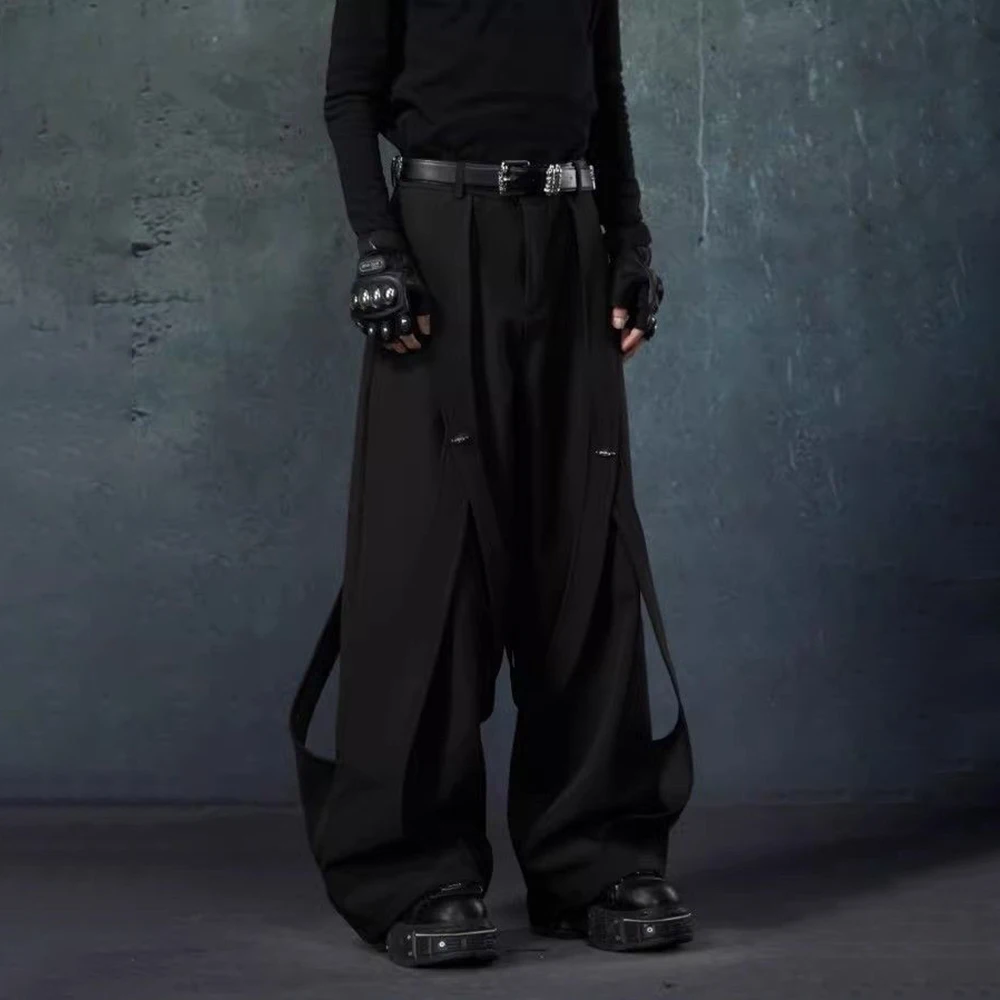 Mens Deconstructed Patchwork Ribbon Trousers Streetwear Fashion Motorcycle Youth Hip Hop Casual Trousers Men'S Clothing 2026 New
Mens Deconstructed Patchwork Ribbon Trousers Streetwear Fashion Motorcycle Youth Hip Hop Casual Trousers Men'S Clothing 2026 New