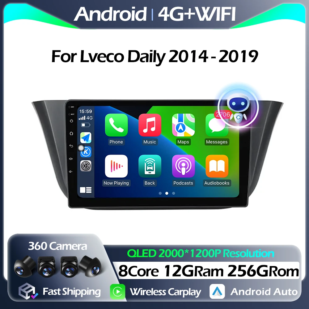 Автомобильный радиоприемник Android Auto для Lveco Daily 2014-2019 QLED мультимедийный плеер FM Carplay 4G DSP GPS WIFI
Автомобильный радиоприемник Android Auto для Lveco Daily 2014-2019 QLED мультимедийный плеер FM Carplay 4G DSP GPS WIFI