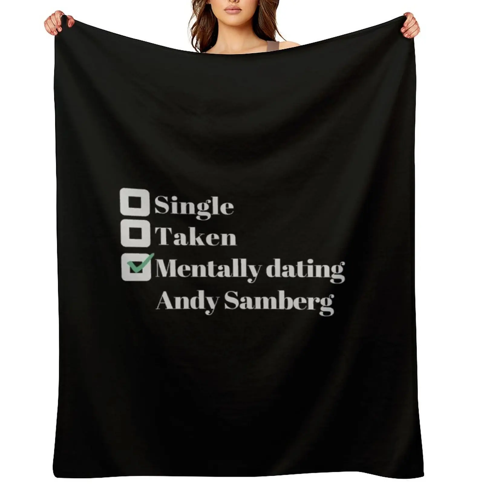 Mentally dating Andy Samberg Throw Blanket Soft Beds Luxury Designer cosplay anime Comforter Blankets
Mentally dating Andy Samberg Throw Blanket Soft Beds Luxury Designer cosplay anime Comforter Blankets