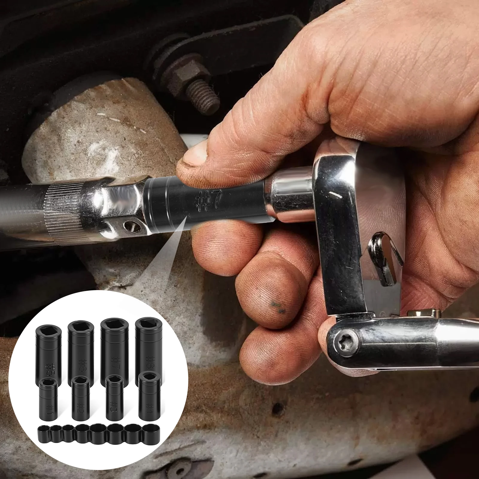 Набор торцевых головок для метчиков, 8 шт., адаптер для головки привода 1/4 дюйма и 3/8 дюйма с маркировкой размера для гаечного ключа с трещоткой, удлинитель с Т-образной ручкой
Набор торцевых головок для метчиков, 8 шт., адаптер для головки привода 1/4 дюйма и 3/8 дюйма с маркировкой размера для гаечного ключа с трещоткой, удлинитель с Т-образной ручкой