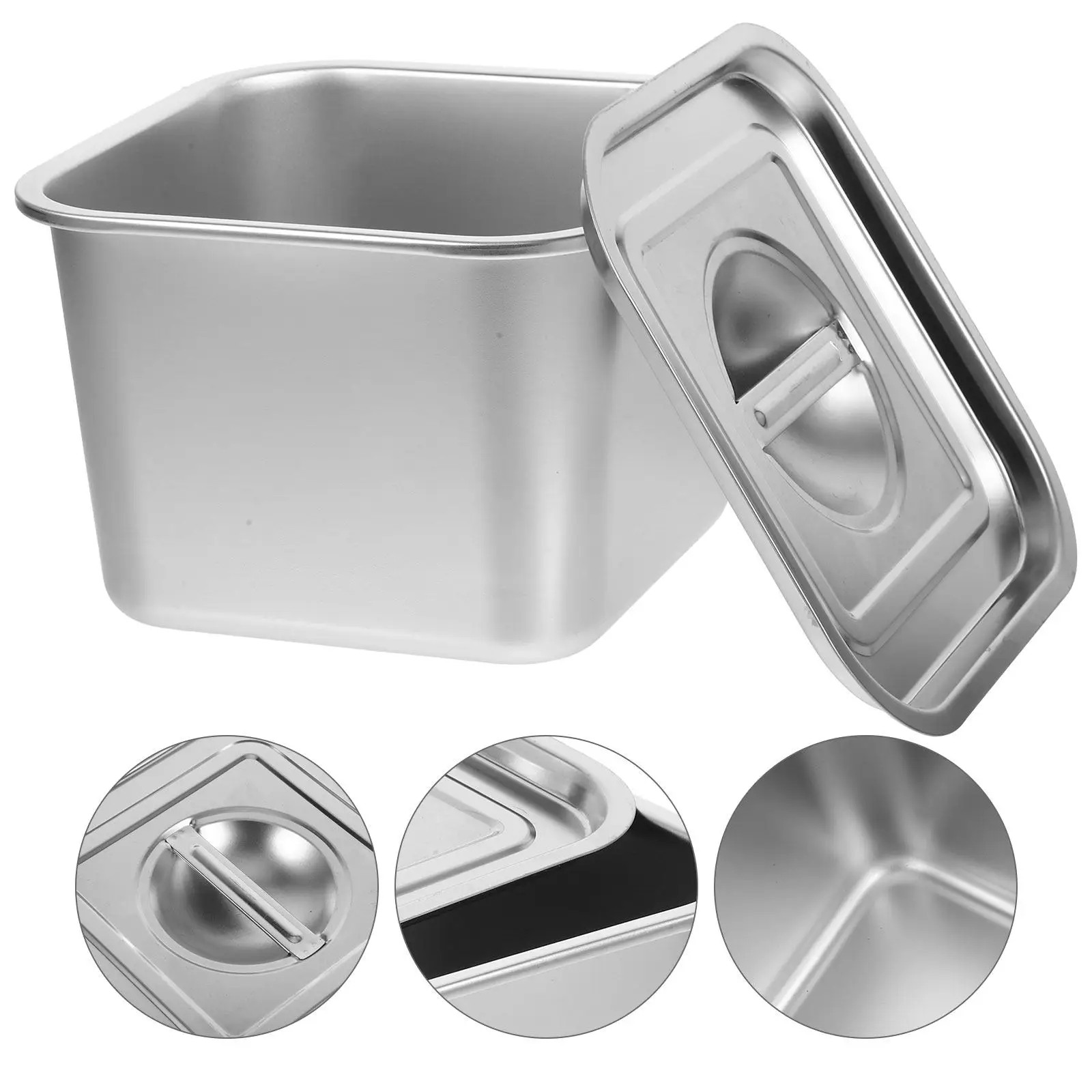Square Basin Tank Box With Lid Stainless Steel Food Pan Buffet Restaurant Milk Tea Shop Seasoning Box Spice Jar Pot Barrel
Square Basin Tank Box With Lid Stainless Steel Food Pan Buffet Restaurant Milk Tea Shop Seasoning Box Spice Jar Pot Barrel