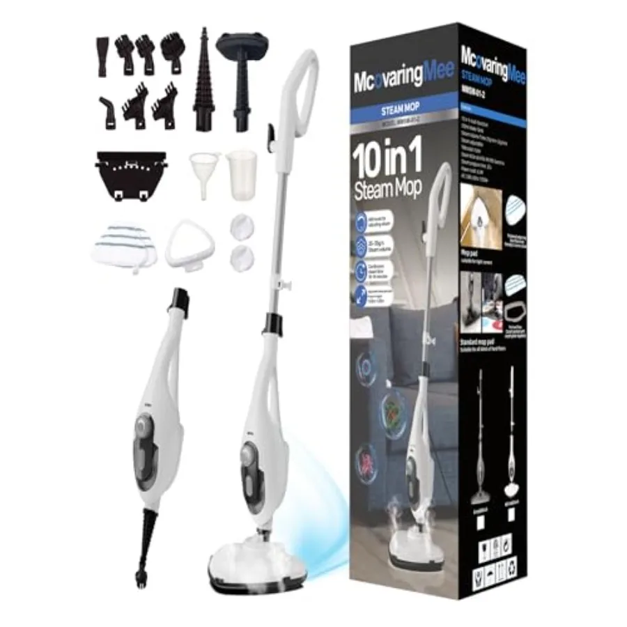 11-in-1 Steam Mop 1550W Powerful Handheld Steam Cleaner 260F Multi-Functional Floor Steamer with 21.3FT Cord for Floors Hardwoo
11-in-1 Steam Mop 1550W Powerful Handheld Steam Cleaner 260F Multi-Functional Floor Steamer with 21.3FT Cord for Floors Hardwoo