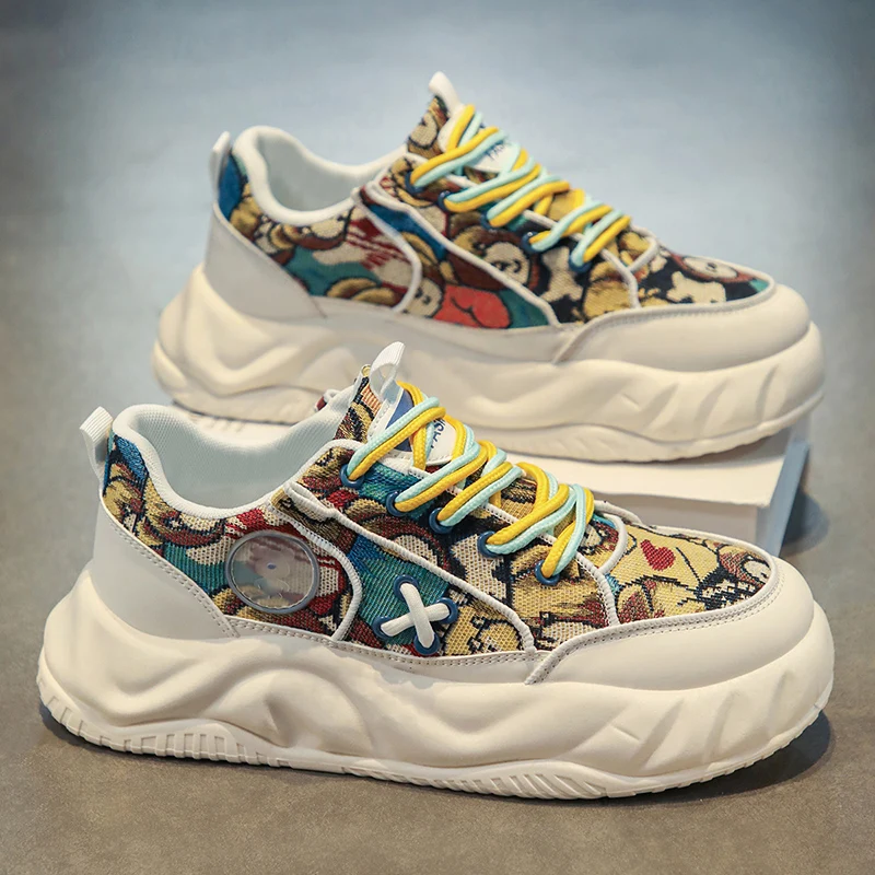 Summer Men's Printed Mesh Casual Shoes Sneakers Thick Sole Trendy Breathable Comfortable Sports Running Shoes
Summer Men's Printed Mesh Casual Shoes Sneakers Thick Sole Trendy Breathable Comfortable Sports Running Shoes