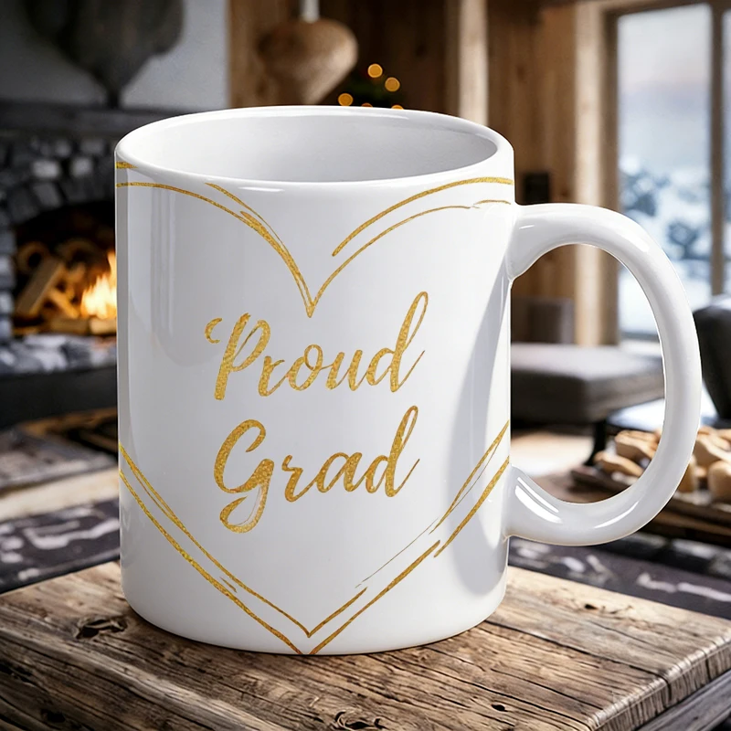 Luxurious gilded 'Proud Grad' ceramic mug, coffee mug, milk cup, office tea cup, drinking cup, gift for friends, fade-resistant
Luxurious gilded 'Proud Grad' ceramic mug, coffee mug, milk cup, office tea cup, drinking cup, gift for friends, fade-resistant