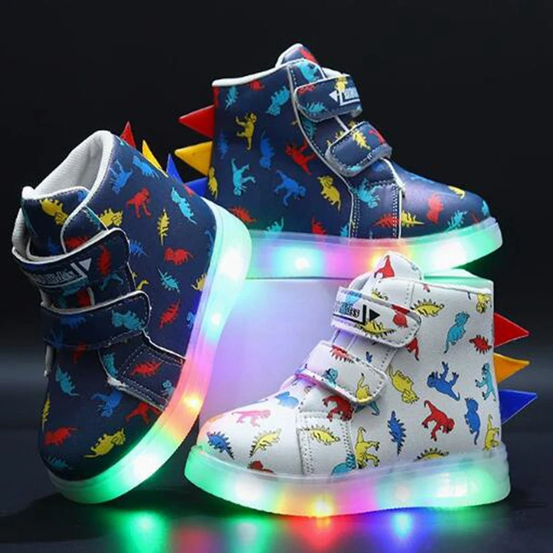 Kids Boys Led Light Shoes Cartoon Dinosuar Casual Sneakers Girls Spring Autumn Children Toddler Breathable Running Sport Shoes
Kids Boys Led Light Shoes Cartoon Dinosuar Casual Sneakers Girls Spring Autumn Children Toddler Breathable Running Sport Shoes