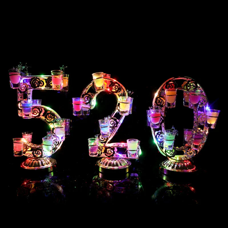 Bar KTV Nightclub Luminous Cup Holder LED Cocktail Party Room Heart 1314 Happy Birthday 520 Wine Glass Holder
Bar KTV Nightclub Luminous Cup Holder LED Cocktail Party Room Heart 1314 Happy Birthday 520 Wine Glass Holder