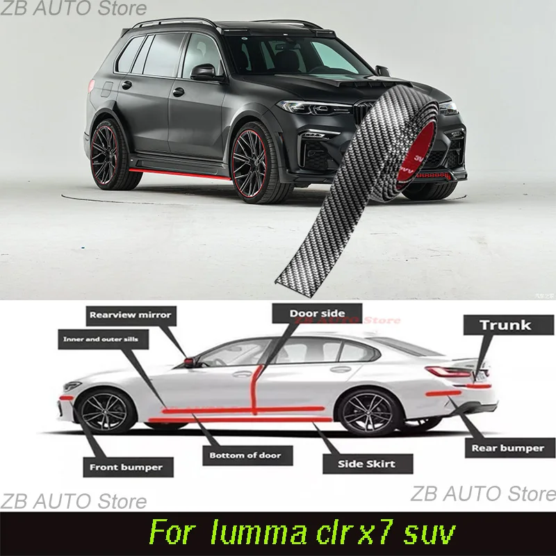 For Lumma Clr X7 Suv Strong adhesive bumper strip, front and rear lip side skirts, collision and scratch resistant suitable
For Lumma Clr X7 Suv Strong adhesive bumper strip, front and rear lip side skirts, collision and scratch resistant suitable