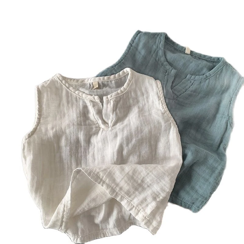 Korean Fashion Sleeveless T Shirts For Baby Boys Summer Linen Pure Color Cotton T-Shirt Toddler Kids Casual Pullovers Tanks Tops
Korean Fashion Sleeveless T Shirts For Baby Boys Summer Linen Pure Color Cotton T-Shirt Toddler Kids Casual Pullovers Tanks Tops