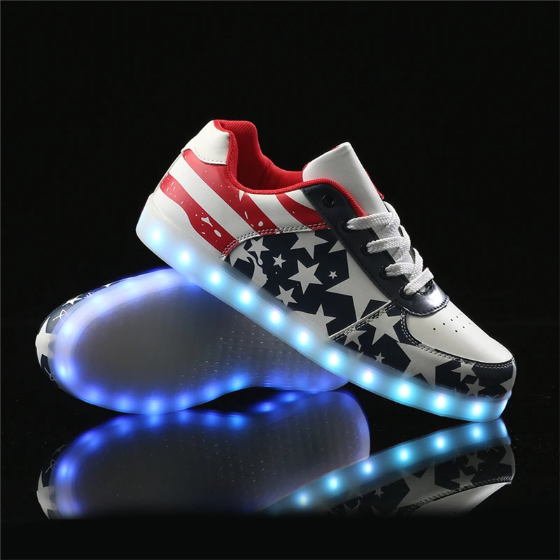IGxx LED Light Up Shoes Light For Men USA Star LED Sneakers USB Recharging Shoes Women Glowing Luminous Flashing Shoes LED Kids
IGxx LED Light Up Shoes Light For Men USA Star LED Sneakers USB Recharging Shoes Women Glowing Luminous Flashing Shoes LED Kids