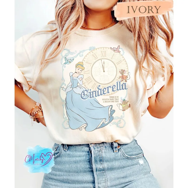 Retro Disney Cinderella Shirt Women's T-shirt Summer New Style Men's and Women's Casual Fashion Street Wear
Retro Disney Cinderella Shirt Women's T-shirt Summer New Style Men's and Women's Casual Fashion Street Wear