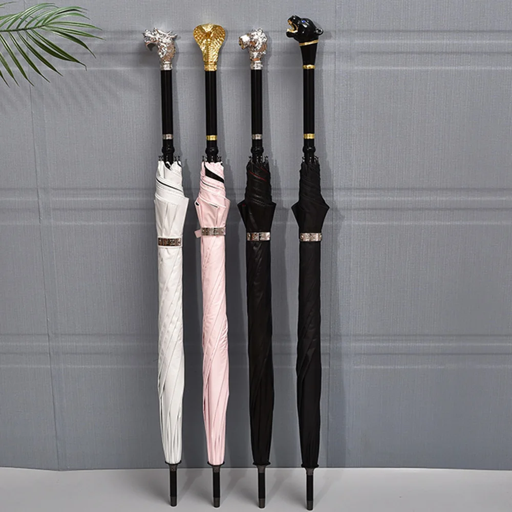 Luxury Long Handle Leopard Dragon Snake Tiger Self-defense 2-In-1 Sturdy Windproof UV Protection Walking Cane Stick Umbrella
Luxury Long Handle Leopard Dragon Snake Tiger Self-defense 2-In-1 Sturdy Windproof UV Protection Walking Cane Stick Umbrella