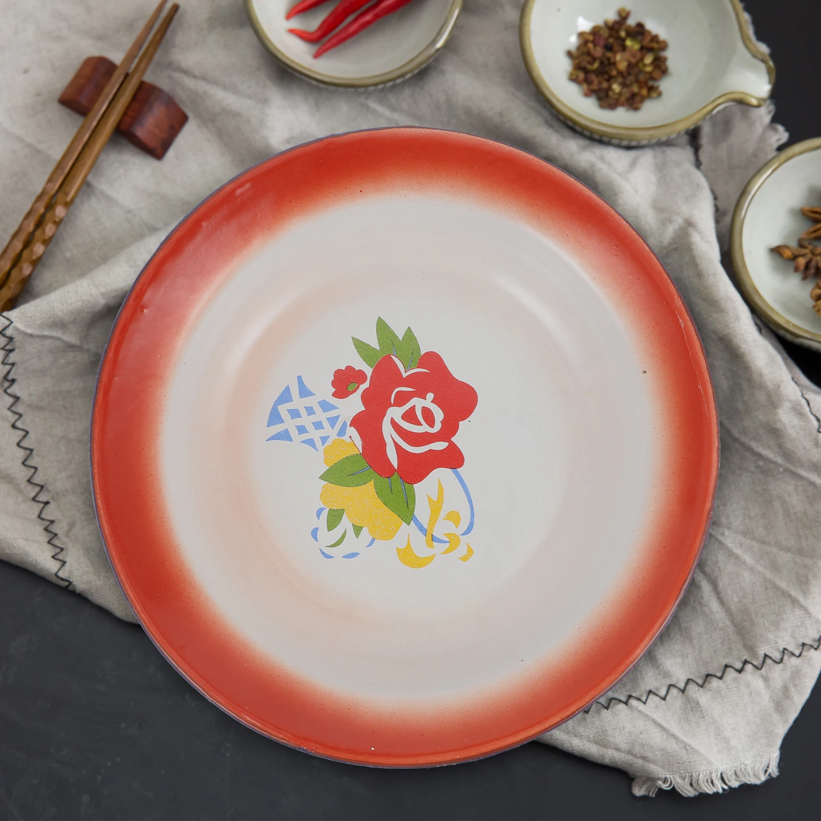 3 Pcs Vintage Enamel Plate Retro Metal Dishes Red Snacks Tray Serving Platter Steamed Food Dish Travel Home Office Decor
3 Pcs Vintage Enamel Plate Retro Metal Dishes Red Snacks Tray Serving Platter Steamed Food Dish Travel Home Office Decor