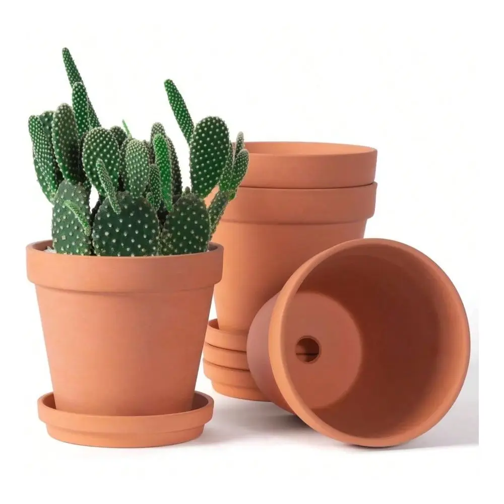 Inch Terracotta Clay Pots Plants With Saucer, Medium Terra Cotta Plant Pots With Drainage Hole, Flowerpot With Tray, Terracotta
Inch Terracotta Clay Pots Plants With Saucer, Medium Terra Cotta Plant Pots With Drainage Hole, Flowerpot With Tray, Terracotta