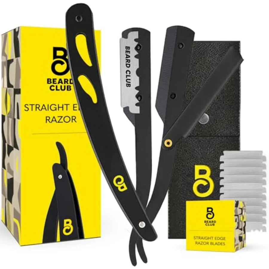 Straight Razor for Men - Navajas Para Barbero - Barber Straight Edge Razor Kit - Premium Single Derby Blade Cutthroat With 10 R
Straight Razor for Men - Navajas Para Barbero - Barber Straight Edge Razor Kit - Premium Single Derby Blade Cutthroat With 10 R
