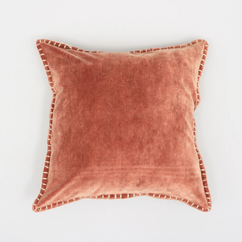 Stonewashed Cotton Velvet Throw Pillow with Decorative Handstiched Edges-19X19
Stonewashed Cotton Velvet Throw Pillow with Decorative Handstiched Edges-19X19