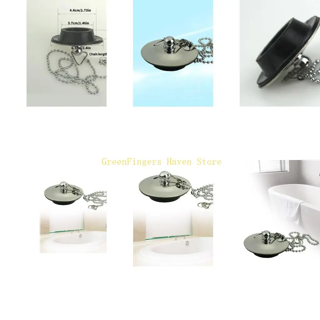 F68D Rubber Sink Plugs with 50cm Steel Chain Easy to Use Washbasin Drain Stoppers Excellent for Kitchen & Bathroom drain
F68D Rubber Sink Plugs with 50cm Steel Chain Easy to Use Washbasin Drain Stoppers Excellent for Kitchen & Bathroom drain