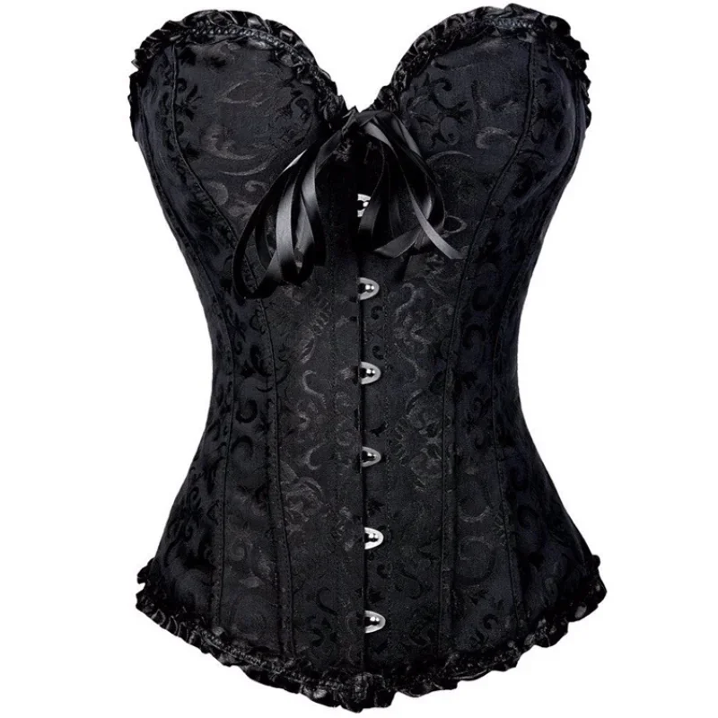 Corsets and Bustiers Shapewear Lingerie Overbust Corset Plus Size Brocade Women Sexy Corset Vintage Black DropShipping
Corsets and Bustiers Shapewear Lingerie Overbust Corset Plus Size Brocade Women Sexy Corset Vintage Black DropShipping