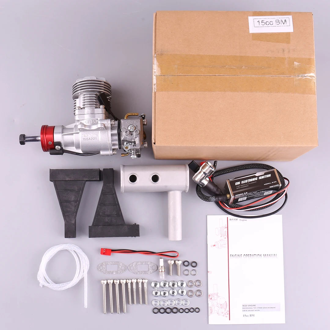 RCGF 15cc BM Petrol Engine for RC Airplane Two Strokes Single Cylinder Side Exhaust Natural Air Cooling
RCGF 15cc BM Petrol Engine for RC Airplane Two Strokes Single Cylinder Side Exhaust Natural Air Cooling
