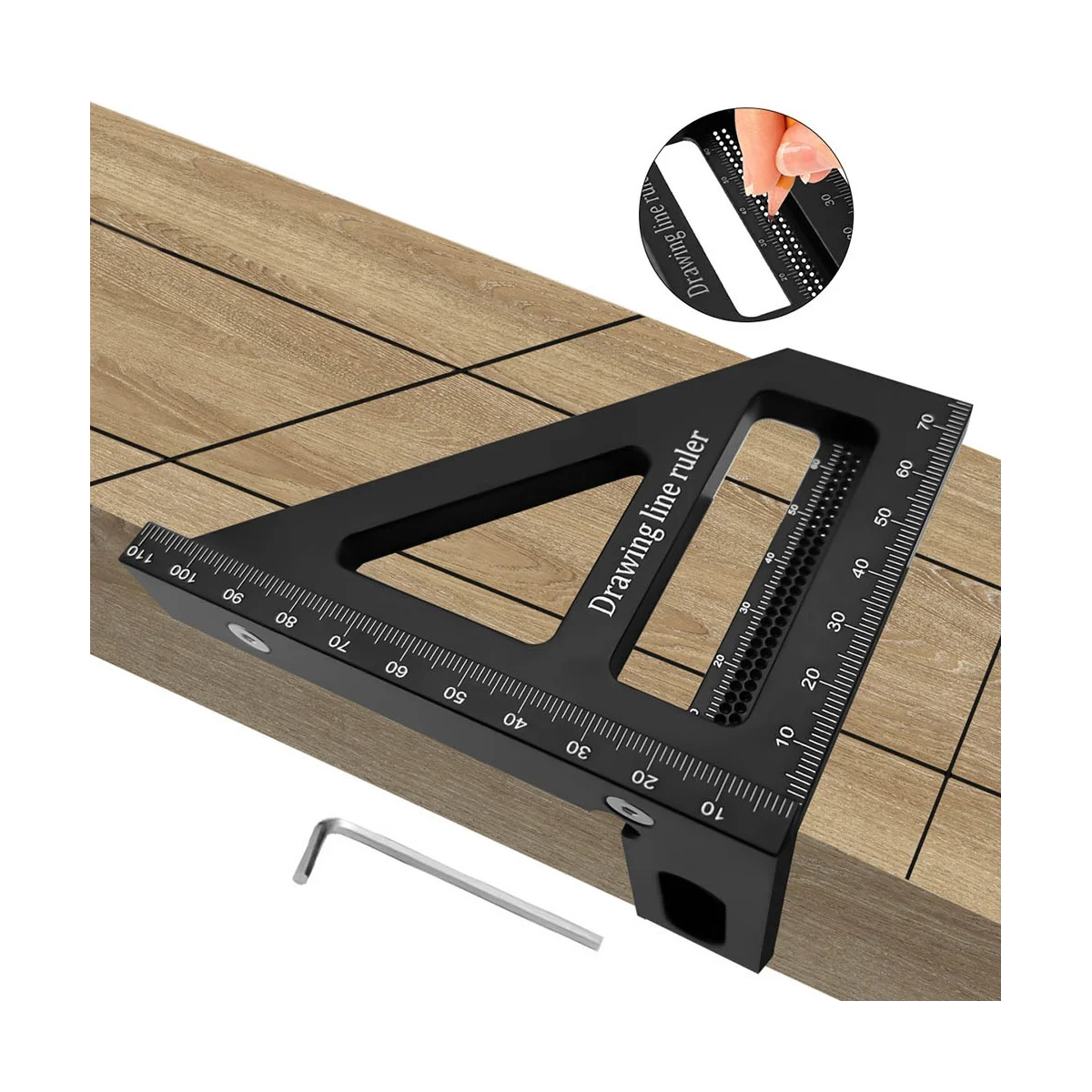 Woodworking Square Protractor Miter Triangle Ruler High Precision Layout Measuring Tool for Engineer Carpenter Blue
Woodworking Square Protractor Miter Triangle Ruler High Precision Layout Measuring Tool for Engineer Carpenter Blue
