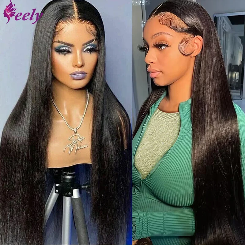 Lace Front Wigs Human Hair PrePlucked with Baby Hair 180 Density Transparent Straight Lace Frontal Wigs for Women Natural Black
Lace Front Wigs Human Hair PrePlucked with Baby Hair 180 Density Transparent Straight Lace Frontal Wigs for Women Natural Black