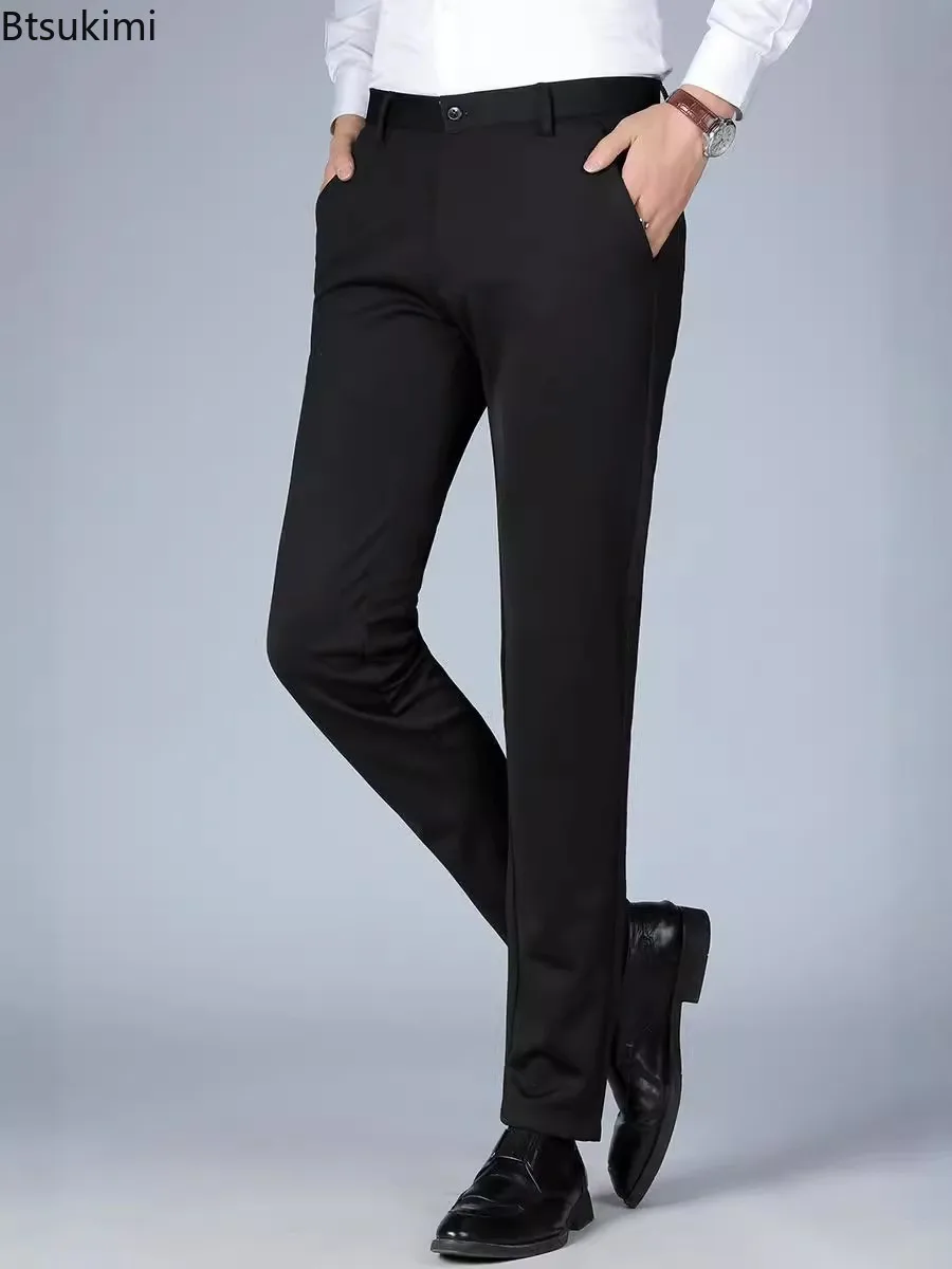 2025 New Men's Dress Pants High-end Business Formal Straight Pants Spring Autumn Thick Slim Elastic Non-ironing Suit Pants Male
2025 New Men's Dress Pants High-end Business Formal Straight Pants Spring Autumn Thick Slim Elastic Non-ironing Suit Pants Male