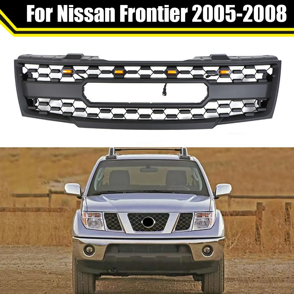 Auto Parts Front Grille With Light And Letters Fit For Nissan Frontier 2005-2008 ABS Racing Grill Upper Grid Car Bumper Grilles
Auto Parts Front Grille With Light And Letters Fit For Nissan Frontier 2005-2008 ABS Racing Grill Upper Grid Car Bumper Grilles