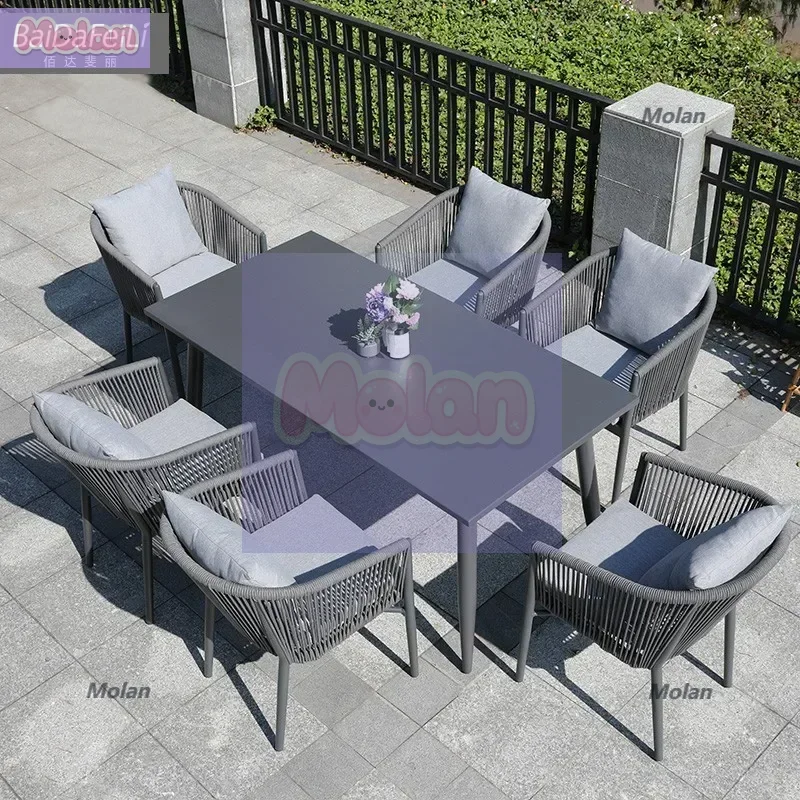 Outdoor table and chair courtyard villa open-air waterproof sunscreen round table outdoor garden yard terrace table and chair co
Outdoor table and chair courtyard villa open-air waterproof sunscreen round table outdoor garden yard terrace table and chair co