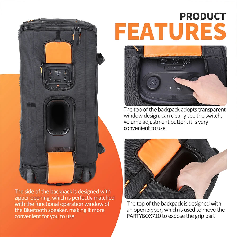 Waterproof Speaker Case Bags with Handle Foldable Storage Bag Organizer Double Zipper Carrying Storage Bags for JBL PARTYBOX 710
Waterproof Speaker Case Bags with Handle Foldable Storage Bag Organizer Double Zipper Carrying Storage Bags for JBL PARTYBOX 710
