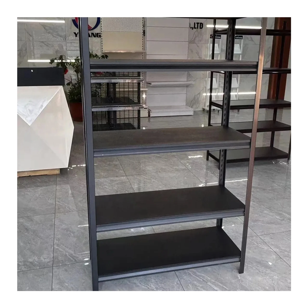 Angle Steel Black Shelf Rack Floor Warehouse Houseuse Multi-layer Iron Shelf Supermarket Display Rack Storage Rack
Angle Steel Black Shelf Rack Floor Warehouse Houseuse Multi-layer Iron Shelf Supermarket Display Rack Storage Rack