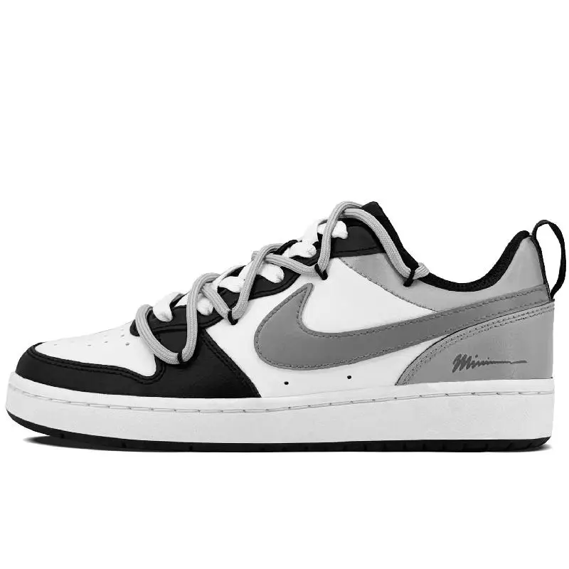 【Customize】Nike Court Borough Skateboarding Shoes Women's Low-top Black/grey/white Sneakers shoes BQ5448-115
【Customize】Nike Court Borough Skateboarding Shoes Women's Low-top Black/grey/white Sneakers shoes BQ5448-115