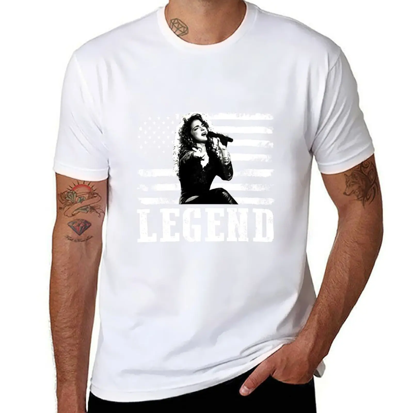 Distressed American Flag Gloria Pop Estefan Music Legend T-Shirt t shirts for man cotton funny mens graphic t shirts T-Shirt
Distressed American Flag Gloria Pop Estefan Music Legend T-Shirt t shirts for man cotton funny mens graphic t shirts T-Shirt