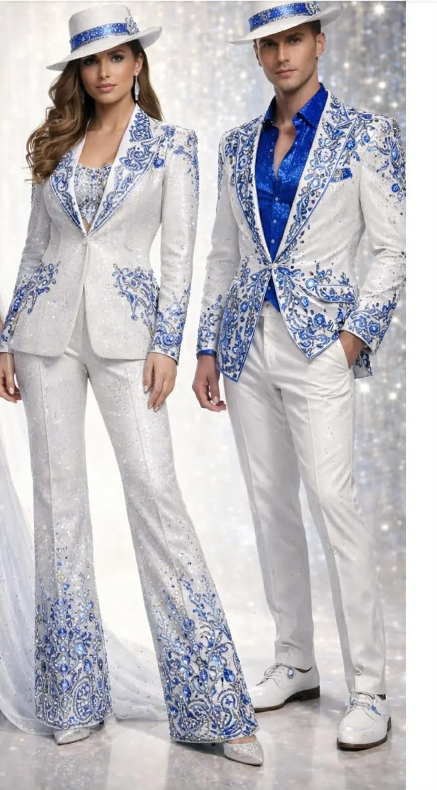 Modern Wedding Groom Tuxedo 2 Piece Blazer Pant Crystals Customized
Modern Wedding Groom Tuxedo 2 Piece Blazer Pant Crystals Customized