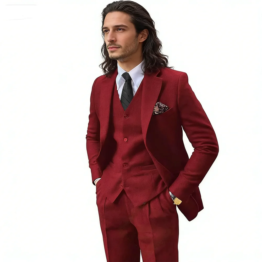 Мужской свадебный смокинг из коричневого твида, костюм из трех предметов для курения «рыбья кость» с зубчатыми лацканами, деловой твидовый эстетический индивидуальный крой
Мужской свадебный смокинг из коричневого твида, костюм из трех предметов для курения «рыбья кость» с зубчатыми лацканами, деловой твидовый эстетический индивидуальный крой