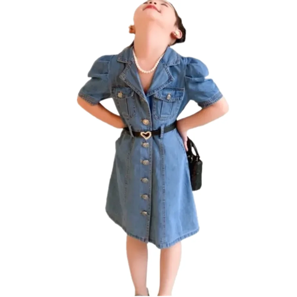 Flower Girls Dress Children's Clothing Kids Clothes Denim Fashion Streetwear Baby Vintage Temperament Hotsweet Fairycore Summer
Flower Girls Dress Children's Clothing Kids Clothes Denim Fashion Streetwear Baby Vintage Temperament Hotsweet Fairycore Summer