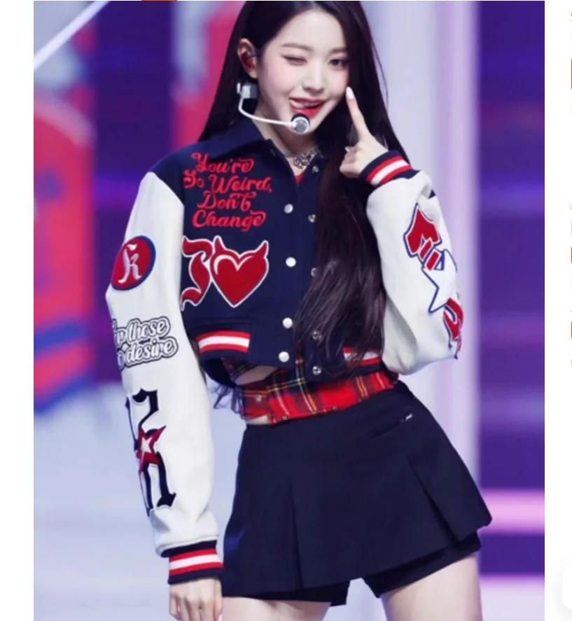 Girl group short baseball song costume dance performance costume
Girl group short baseball song costume dance performance costume