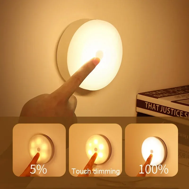 Night Lamp With Motion Sensor 500mAh Battery USB Rechargeable Cabinet Light Touch Dimming For Room Bedside Table Lighting
Night Lamp With Motion Sensor 500mAh Battery USB Rechargeable Cabinet Light Touch Dimming For Room Bedside Table Lighting
