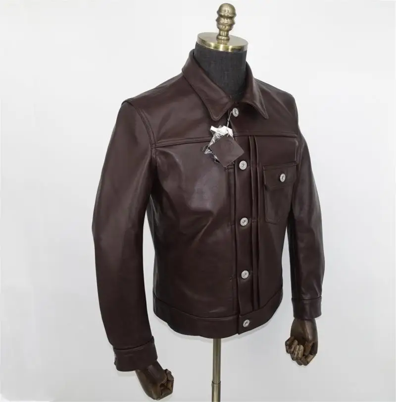 Мужской кожаный топ Jaet с узором личи, модный слинг из воловьей кожи, американское повседневное весеннее молодежное облегающее пальто
Мужской кожаный топ Jaet с узором личи, модный слинг из воловьей кожи, американское повседневное весеннее молодежное облегающее пальто