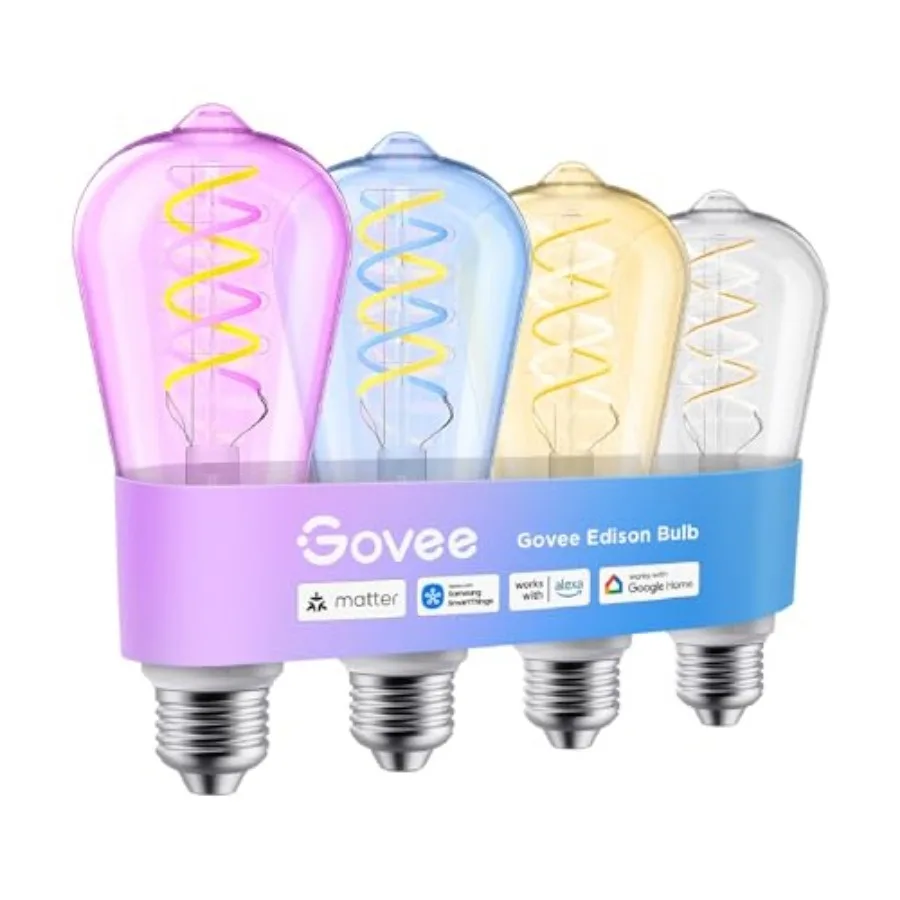 Умные винтажные лампы Эдисона с RGB-подсветкой и регулируемой белой подсветкой, совместимые с Matter, Alexa и Google Assistant L
Умные винтажные лампы Эдисона с RGB-подсветкой и регулируемой белой подсветкой, совместимые с Matter, Alexa и Google Assistant L