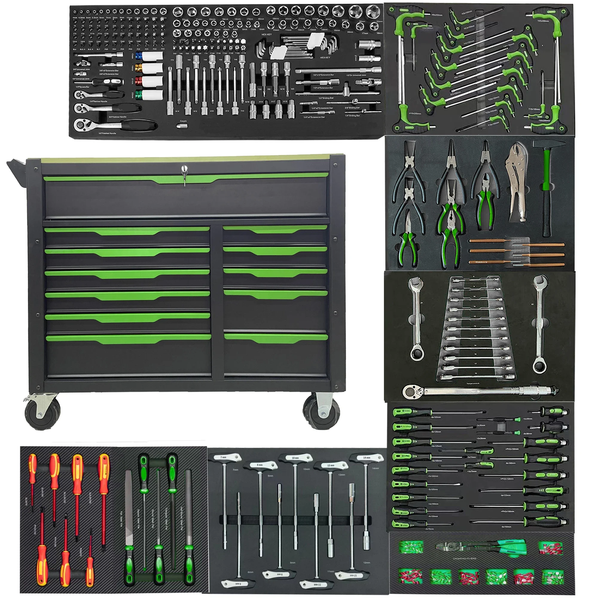 for forCE 2024 New Design Market Debut Tool Cabinet with Wheels High-capacity Workshop/Box/Trolley/Cart 491pcs Hand
for forCE 2024 New Design Market Debut Tool Cabinet with Wheels High-capacity Workshop/Box/Trolley/Cart 491pcs Hand