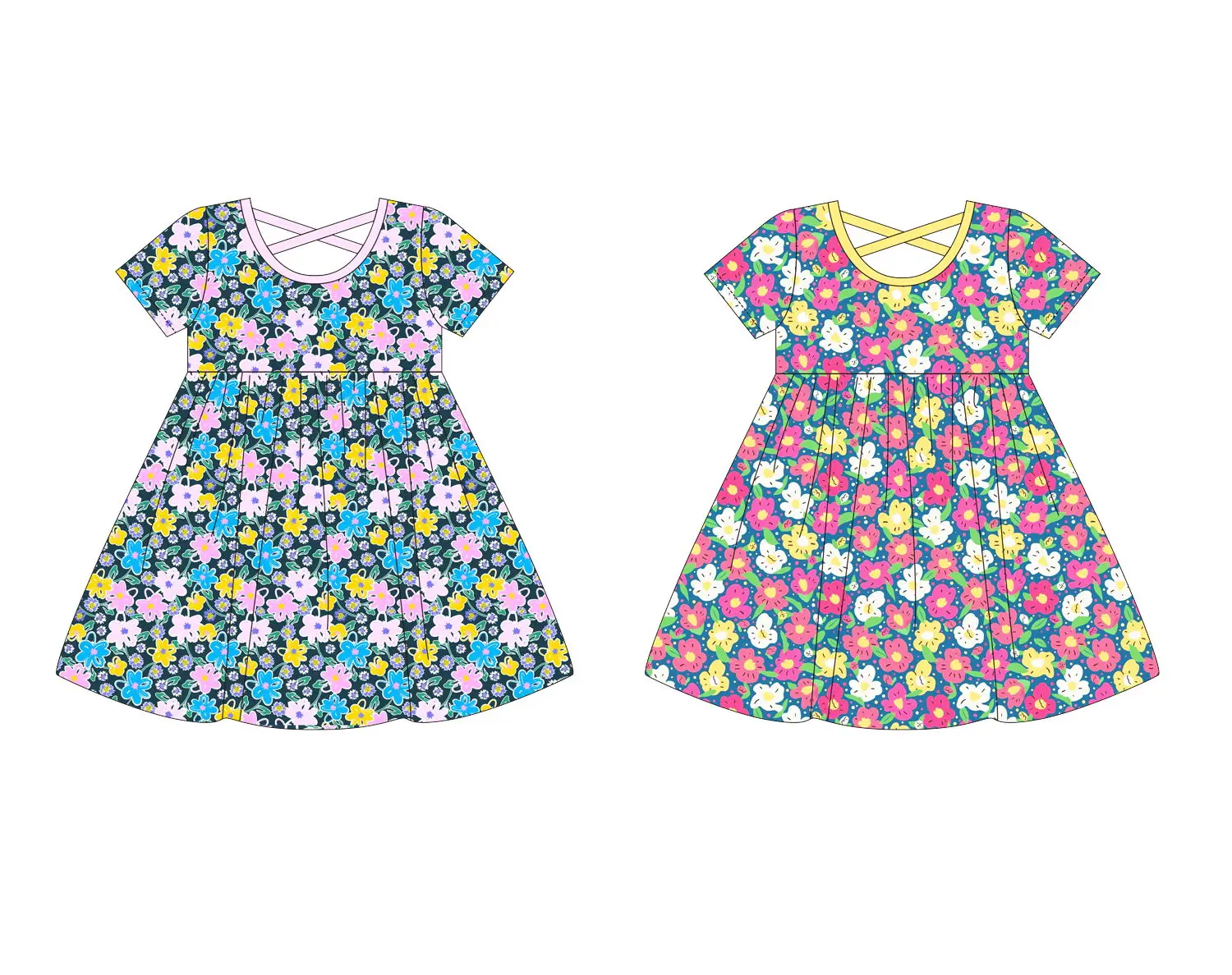 Summer Girl's Clothes Fashion Floral Patterns Short Sleeve Dresses Knee Length Dresses Toddler Baby Dresses Sisters Dresses
Summer Girl's Clothes Fashion Floral Patterns Short Sleeve Dresses Knee Length Dresses Toddler Baby Dresses Sisters Dresses