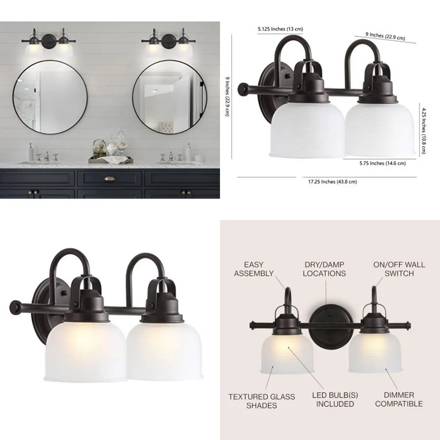 7" Oil Rubbed Bronze Modern Bathroom Vanity, LED Wall Sconce, Clear Glass Bell Shade for Mirror Hallway Kitchen, ETL Listed, LE
7" Oil Rubbed Bronze Modern Bathroom Vanity, LED Wall Sconce, Clear Glass Bell Shade for Mirror Hallway Kitchen, ETL Listed, LE