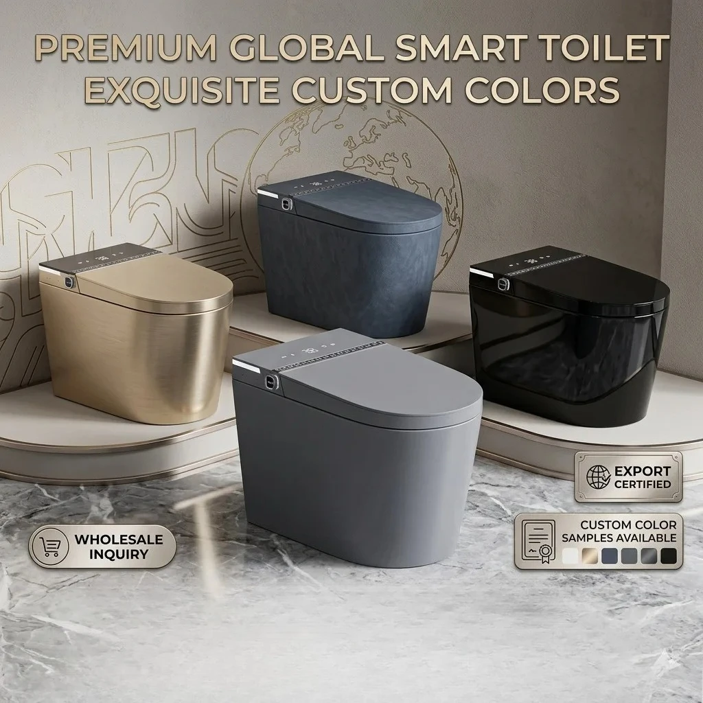 Matte Black Smart Toilet Integrated Automatic Foam Shield With Water Tank PVD Wire Drawing Gun Gray Color Toilet
Matte Black Smart Toilet Integrated Automatic Foam Shield With Water Tank PVD Wire Drawing Gun Gray Color Toilet