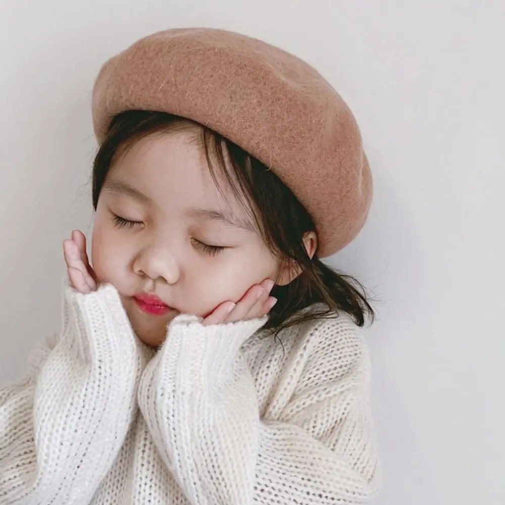 Winter Flattish Cap Warm Hat Woolen Korean Style Hat Candy Color Baby Wool Hat Children's Beret Girl Beret Children's Caps
Winter Flattish Cap Warm Hat Woolen Korean Style Hat Candy Color Baby Wool Hat Children's Beret Girl Beret Children's Caps