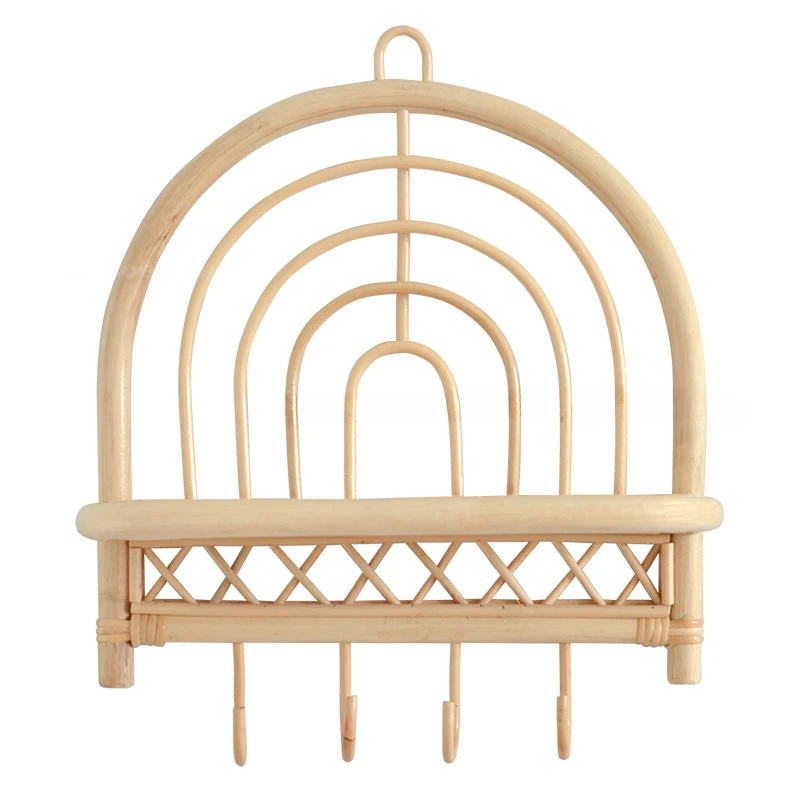 Rattan Wall Shelf Handmade Semi Circular Rattan with Hook Wall Rack Children's Room Decoration Porch Coat Hook Home Furnishings
Rattan Wall Shelf Handmade Semi Circular Rattan with Hook Wall Rack Children's Room Decoration Porch Coat Hook Home Furnishings