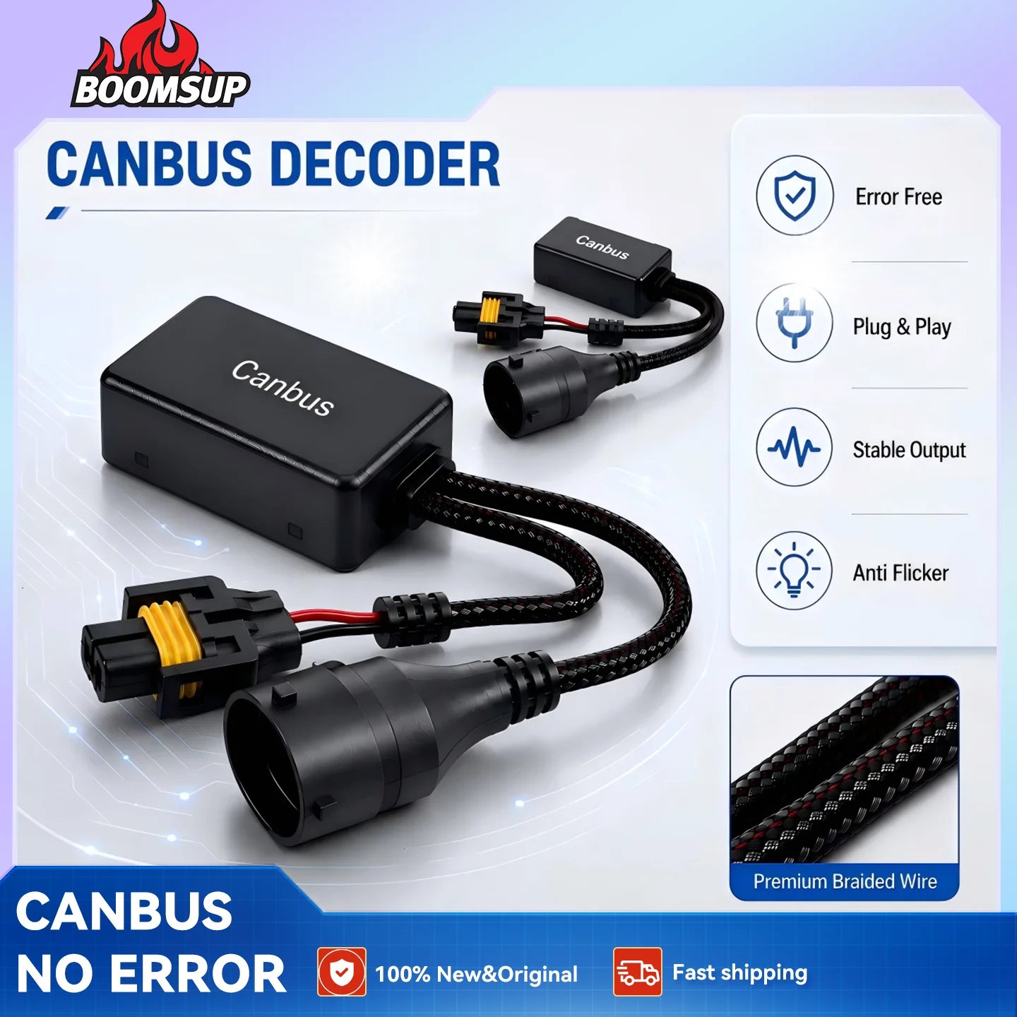 H7 LED Headlight Canbus Decoder Error Free Capacitors Resistors for LED Lights, Anti Flicker Harness Adapter for Cars Trucks
H7 LED Headlight Canbus Decoder Error Free Capacitors Resistors for LED Lights, Anti Flicker Harness Adapter for Cars Trucks