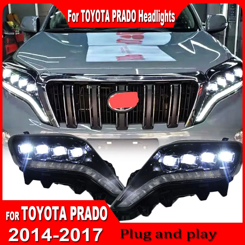 Car Head Lamp for Toyota Prado LED 2014 2015 2016 2017 Headlights Prado DRL Turn Signal High Beam Angel Eye Projector Lens
Car Head Lamp for Toyota Prado LED 2014 2015 2016 2017 Headlights Prado DRL Turn Signal High Beam Angel Eye Projector Lens