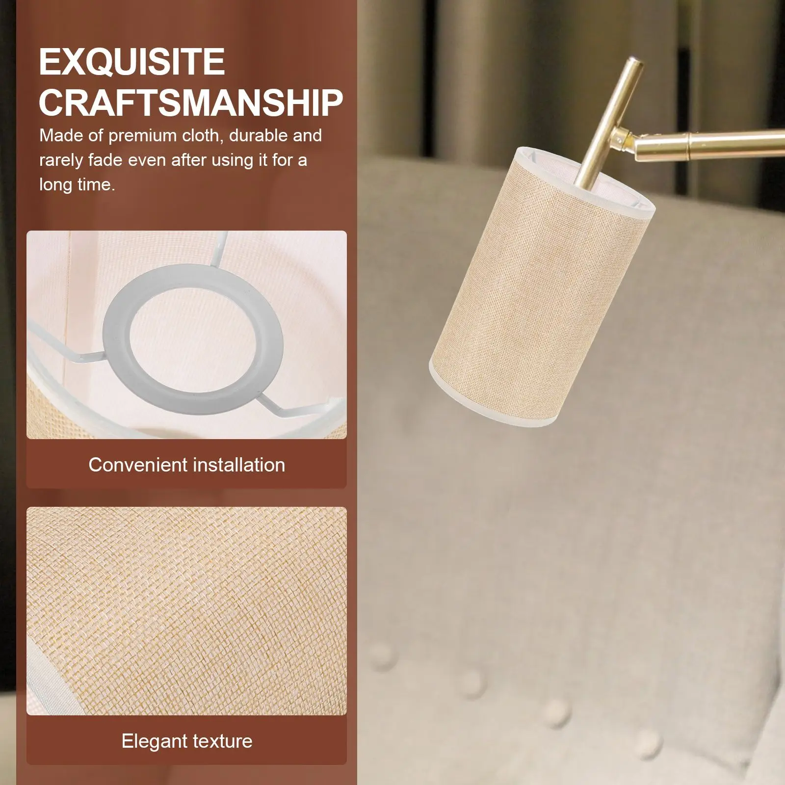 Elegant Fabric Lampshade Small Desk Lamp Cover Replacement 27cm Cylinder Shade Warm Light Bedside Study Room Decor Cloth
Elegant Fabric Lampshade Small Desk Lamp Cover Replacement 27cm Cylinder Shade Warm Light Bedside Study Room Decor Cloth